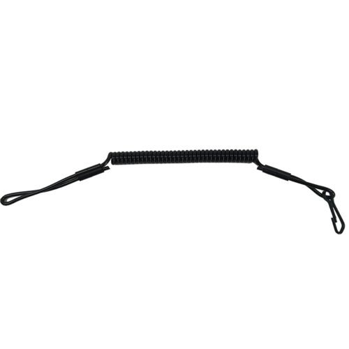 Avatar Strong Quality Length Adjustable Black Tactical Elastic PU Sling Lanyard