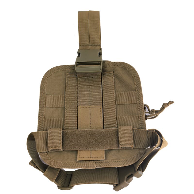 Avatar Outdoor heavy duty 600D polyester Khaki Quick Release Thigh Medical EMT Pouch - Image 4