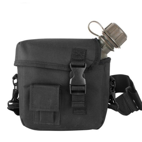 Avatar strong quality durable 2L square plastic water canteen with a black cup sleeve for outdoor activities