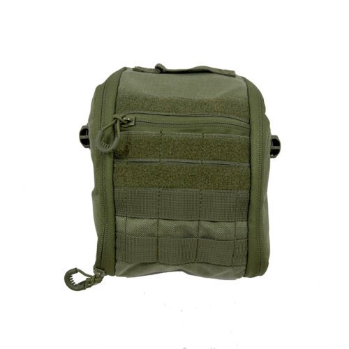 Avatar rugged multi-compartment green first aid pouch for tactical training/outdoor medical rescue