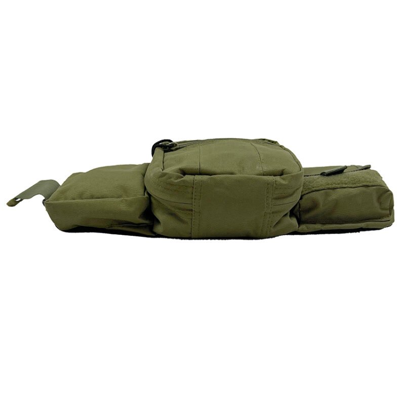 Avatar rugged multi-pocket breathable green tactical belt pouch for outdoor training/hiking - Image 3