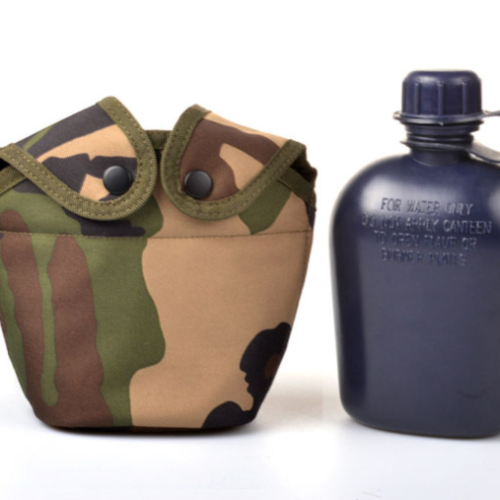 Avatar good quality durable 1L plastic water bottle with camouflage pouch for hiking/outdoor sports